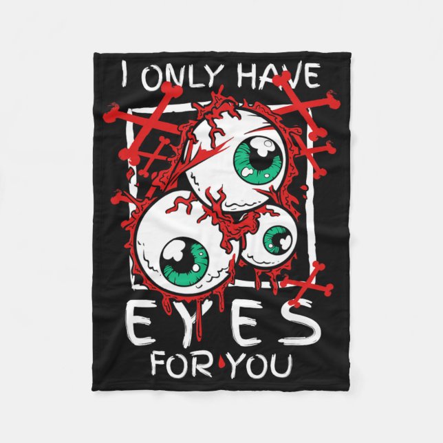 Beängstigend habe ich nur Augen für euch Eyell Hal Fleecedecke (Vorderseite)