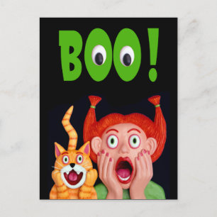 Beängstigend Halloween Boo Postkarte