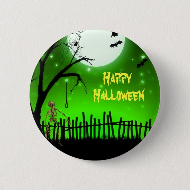 Beängstigend Halloween Button (Vorderseite)