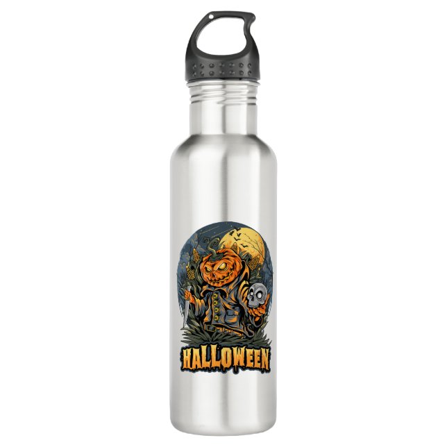 Beängstigend Halloween Edelstahlflasche (Vorderseite)