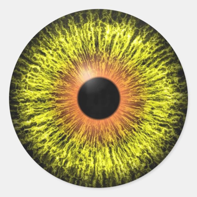 Beängstigend Halloween Eyeball Runder Aufkleber (Vorderseite)