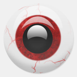 Beängstigend Halloween Eyeball Runder Aufkleber