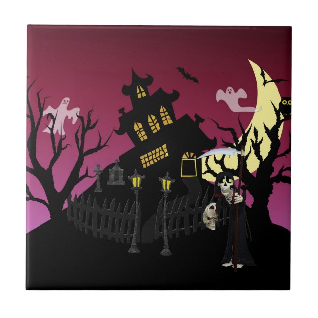 Beängstigend Halloween Fliese (Vorderseite)