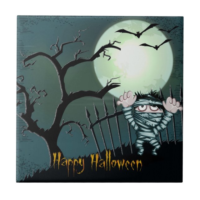 Beängstigend Halloween Fliese (Vorderseite)