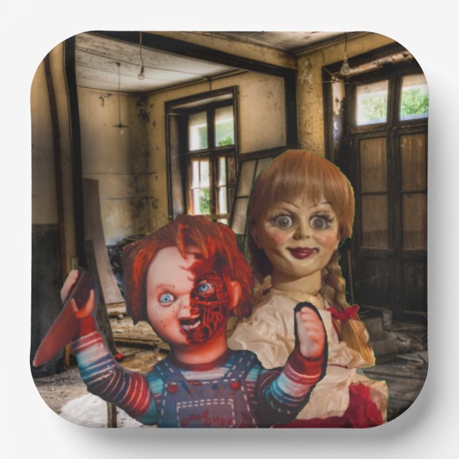 Beängstigend Halloween Pappteller (Vorderseite)