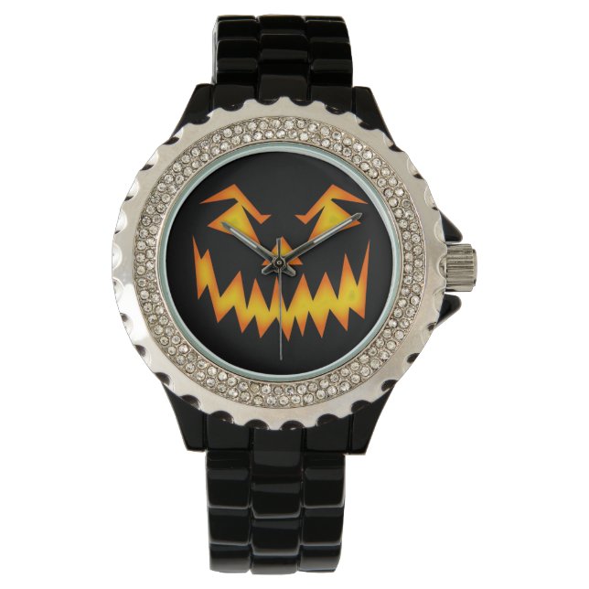 Beängstigend Halloween Pumpkin Armbanduhr (Vorderseite)