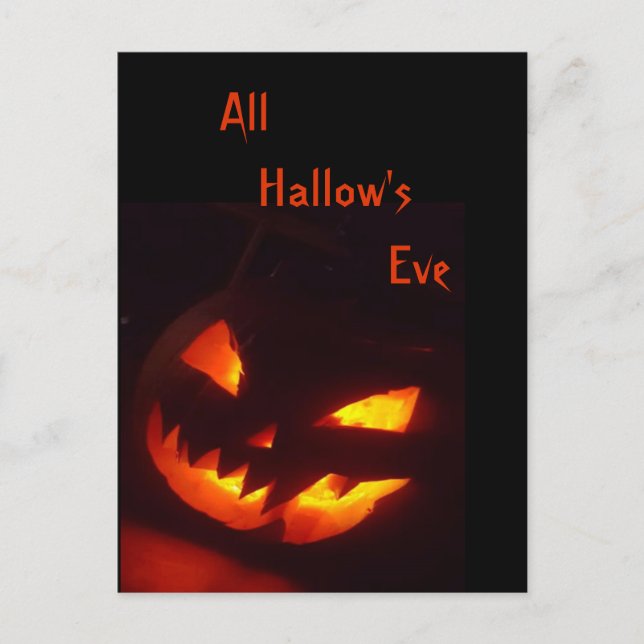 Beängstigend Halloween Pumpkin Postkarte (Vorderseite)
