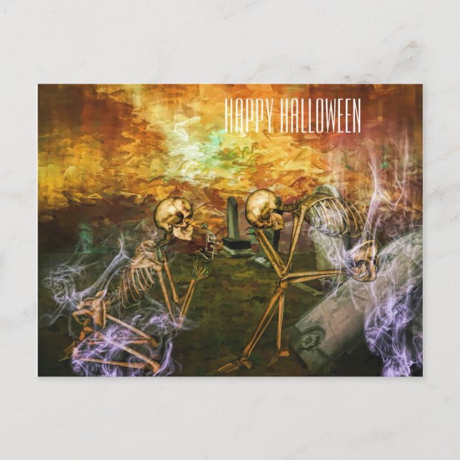 Beängstigend Halloween Skull Postkarte (Vorderseite)