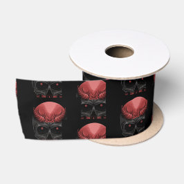 Beängstigend Halloween Skull Satinband