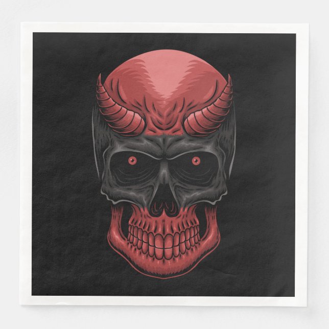 Beängstigend Halloween Skull Serviette (Vorderseite)