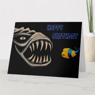 Beängstigend Happy Birthday Card Faltkarte Karte