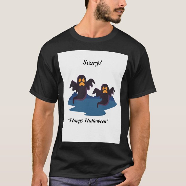 Beängstigend Happy Halloween XL-Größe Kleidung Män T-Shirt (Vorderseite)