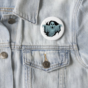 Beängstigend Haunting Ghost Button