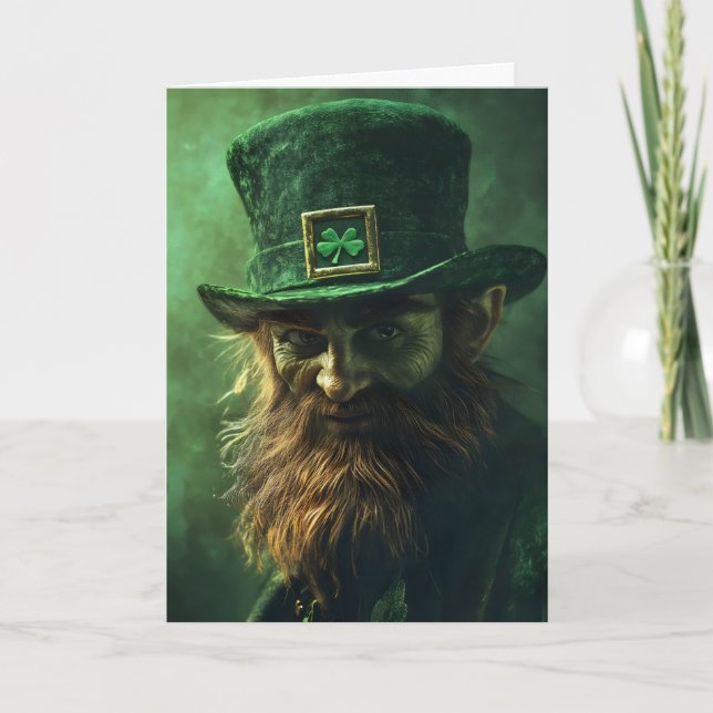 Beängstigend Leprechaun St. Patrick's Day Feiertagskarte (Vorderseite)