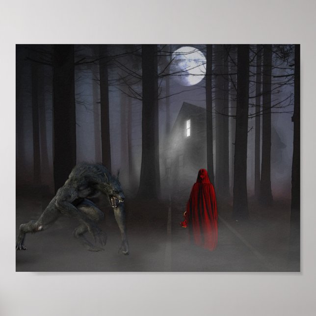 Beängstigend Little Red Riding Hood Werewolf Poster (Vorne)