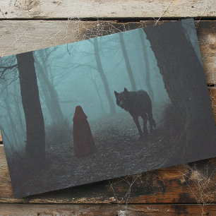 Beängstigend Little Red Riding Hood Werewolf Seidenpapier
