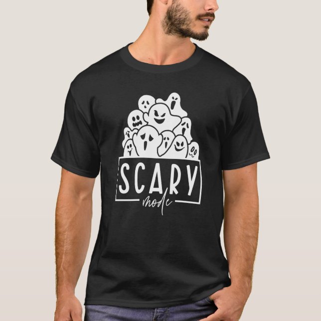 Beängstigend-Modus Niedlich Ghost-Boo Squad Spooky T-Shirt (Vorderseite)