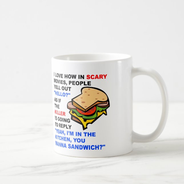 Beängstigend Movie Hello Funny Mug Kaffeetasse (Rechts)