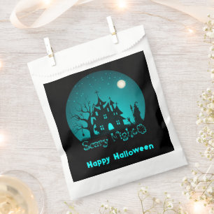 Beängstigend Night Spuk House Grün Halloween Geschenktütchen