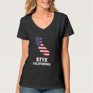 Beängstigend Patriotic USA Flag Styx, Kalifornien T-Shirt
