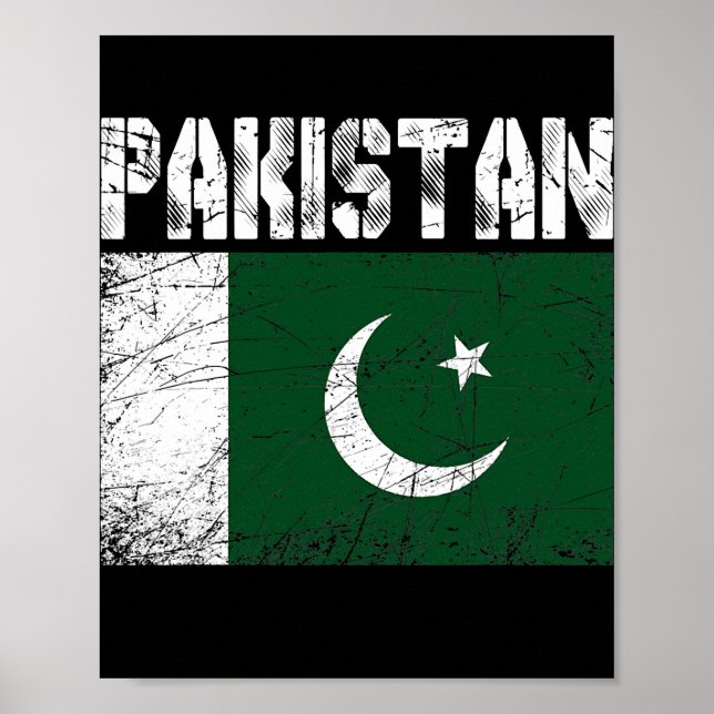 Beängstigend Patriotische pakistanische Flagge Män Poster (Vorne)