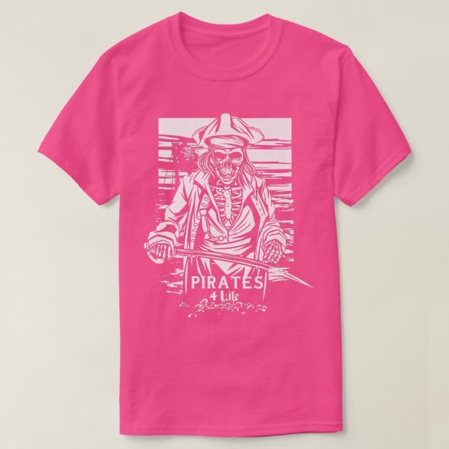 Beängstigend Pirate Skeleton  T-Shirt (Design vorne)