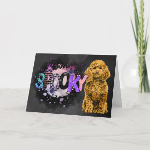 Beängstigend Poodle Spooky Halloween Card Karte