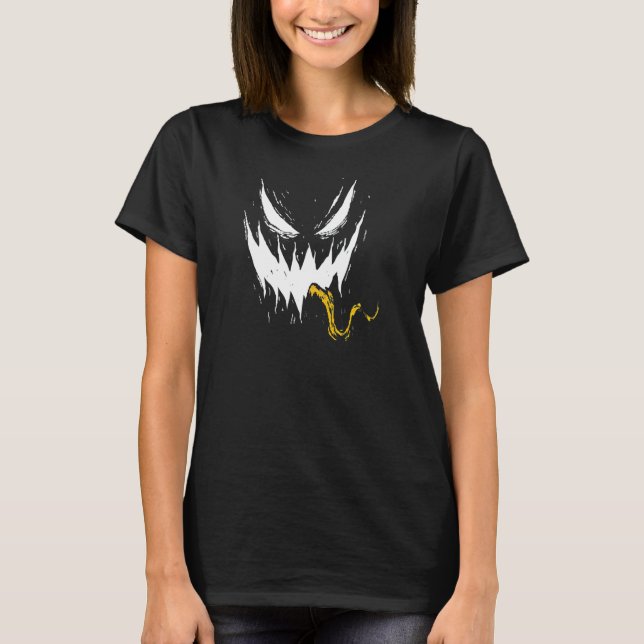 Beängstigend Pumpkin Ghost Face T-Shirt (Vorderseite)