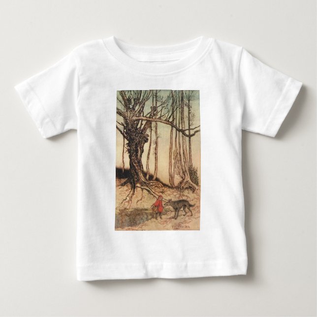 Beängstigend Red Riding Hood Baby T-shirt (Vorderseite)