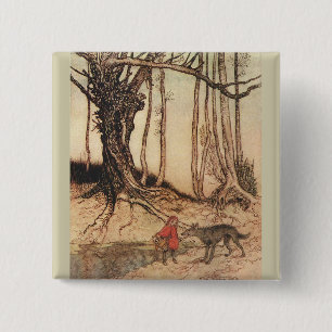 Beängstigend Red Riding Hood Button