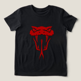 Beängstigend Red Snake - Fierce Serpent Face Boys Tri-Blend Shirt