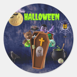 Beängstigend Runder Aufkleber