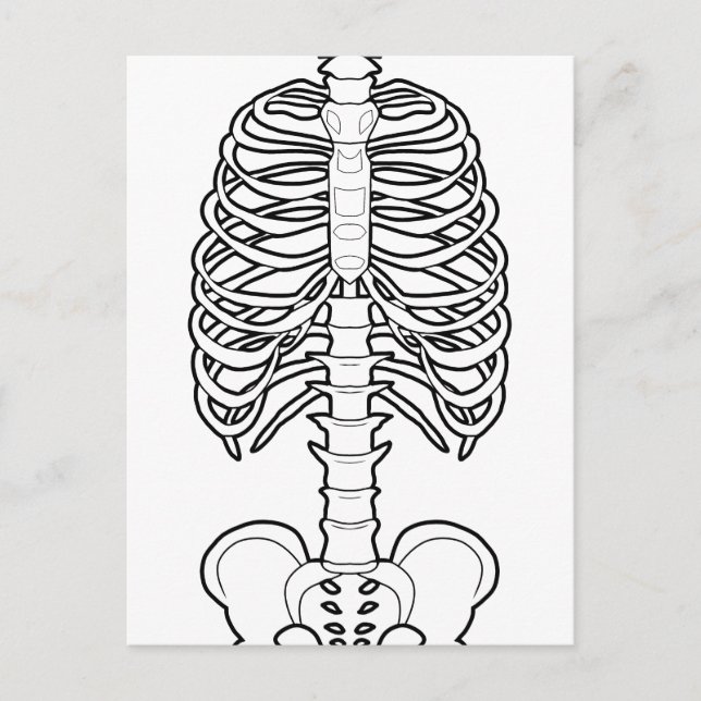 Beängstigend Skeletton Halloween Postkarte (Vorderseite)