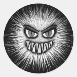 Beängstigend Snowman Runder Aufkleber