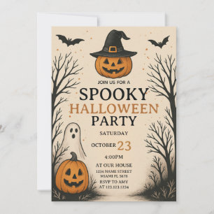 Beängstigend Spaß Spooky Halloween-Party Einladung
