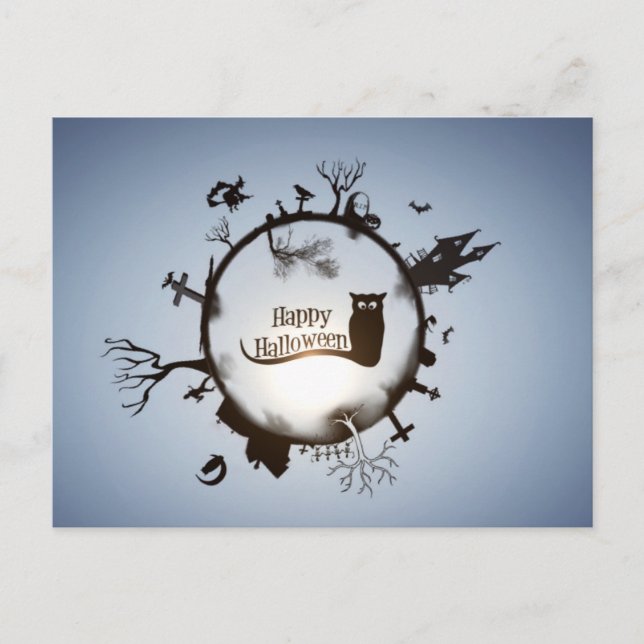 Beängstigend Spooky Halloween Postkarte (Vorderseite)