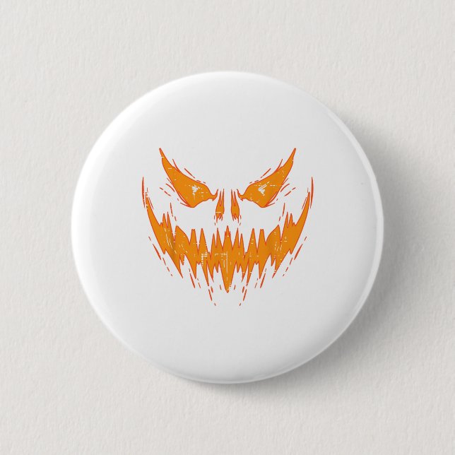 Beängstigend Spooky Kürbislaterne Gefecht Pumpkin  Button (Vorderseite)