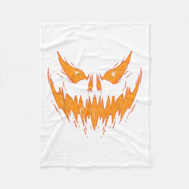 Beängstigend Spooky Kürbislaterne Gefecht Pumpkin  Fleecedecke (Vorderseite)
