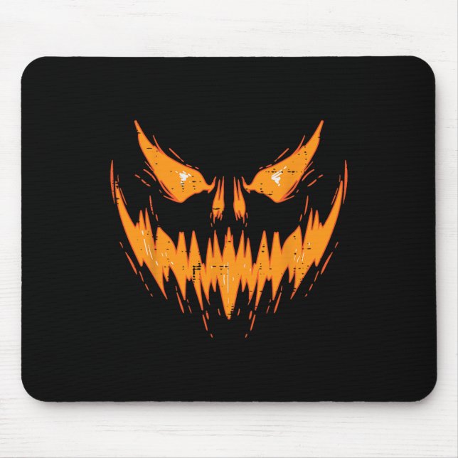 Beängstigend Spooky Kürbislaterne Gefecht Pumpkin  Mousepad (Vorne)