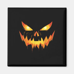 Beängstigend Spooky Kürbislaterne gegenübertreten Magnet
