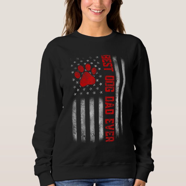 Beängstigend US-Flagge Bester Hund-Vater je Bester Sweatshirt (Vorderseite)