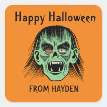BEÄNGSTIGEND VAMPIRE CUSTOM HAPPY HALLOWEEN STICKE