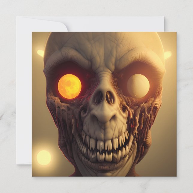 Beängstigend Walking Zombie Halloween Karte (Vorderseite)