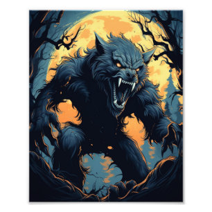 Beängstigend Werewolf Fotodruck