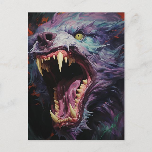 Beängstigend Werewolf Postkarte (Vorderseite)