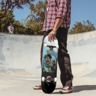 Beängstigend Zombie Graveyard Full Moon Funny Skateboard