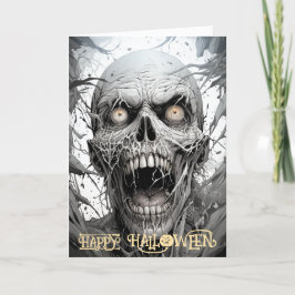 Beängstigend Zombie Halloween Feiertagskarte