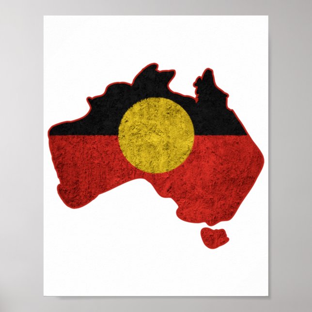 Beängstigende Aborigine-Flagge Poster (Vorne)