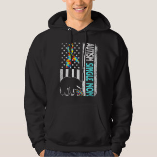 Beängstigende amerikanische Fahnen Autismus Single Hoodie