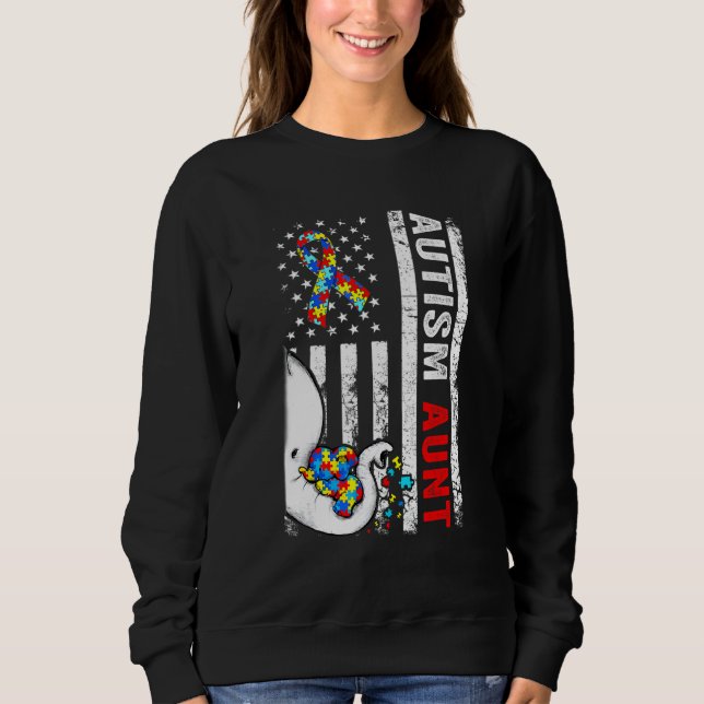 Beängstigende amerikanische Flaggenschlange Autism Sweatshirt (Vorderseite)